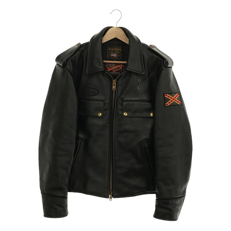 VANSON / o\ | ~ CALEE / L[ shingle leather jacket / _uC_[X U[WPbg | 36 | ubN | Y