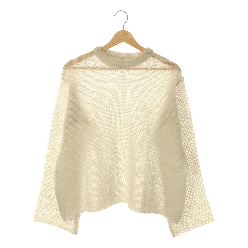 【美品】 ENCHAINEMENT / アンシェヌマン | Sheer Mohair Pullover ニット | F | ホワイト | レディース