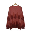 【新品】 DAIRIKU / ダイリク | 2022AW | Argyle Mohair Pullover Knit アーガイルモヘヤニット | L | ピンクレッド | メンズ