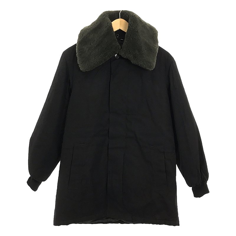 VINTAGE / ヴィンテージ古着 80s〜90s ロシア軍 ソ連軍 襟ボア 袖リブ デッキジャケット 44 ブラック メンズ