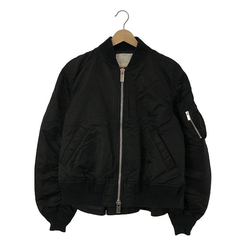 sacai / サカイ | 2018AW | Back Flare MA-1 ジャケット | 1 | ネイビー | レディースのサムネイル