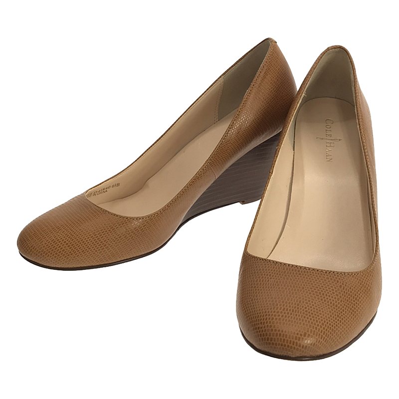 ❀美品 コールハーン 8.5 26cm 茶 ブラウン ウエッジソール パンプス COLE HAAN / コールハーン | ラウンドトゥ ウェッジソール