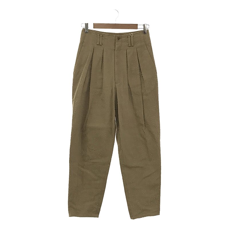 【新品】 FUMIE=TANAKA / フミエタナカ | 2023SS | needle tapered PA ニードルパンチ加工 テーパードパンツ | 1 | ベージュ | レディ..