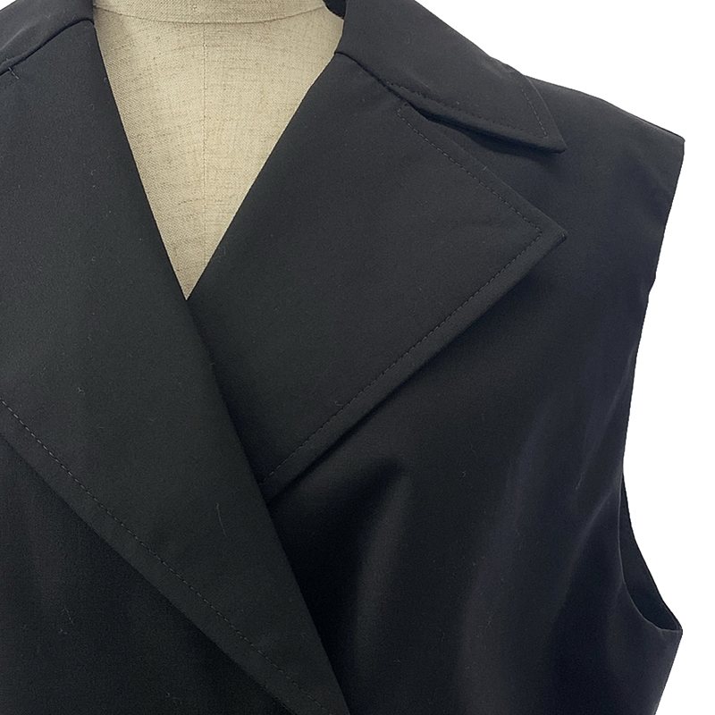 【美品】 MACKINTOSH / マッキントッシュ | ロロピアーナウール ジレコート | 6 | ブラック | レディース
