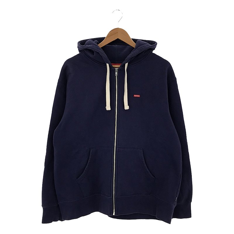 SUPREME / シュプリーム 2022AW Small Box Drawcord Zip Up Hooded Sweat / スモール ボックス ドローコード ジップ アップ フーディー スウェット M Washed Navy メンズ