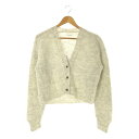 【在庫一掃SALE】【美品】 SATORU SASAKI / サトルササキ | モヘヤ ニット カーディガン | F | off white /gray | レ...