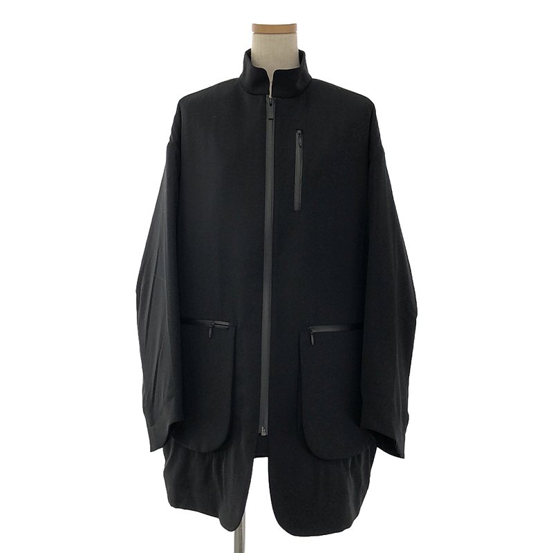 yViz Mame Kurogouchi / }NSE` | 2023AW | Wool Gabardine Coat With Detouchable Quilted liner / E[MoWR[g / Ci[E | 2 | black | fB[X