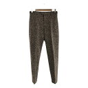 【大特価SALE20%OFF★8/29(金)~9/10(水)まで】【美品】 BOTTEGA VENETA / ボッテガヴェネタ | 2021AW | シルク混 ヘリンボーン スラックスパンツ | 36 | ブラウン系 | レディース
