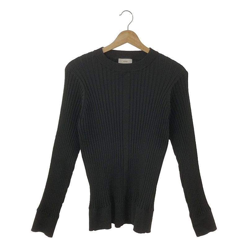 HYKE / nCN | 2022AW | WIDE RIBBED SWEATER Chu jbgZ[^[ | 2 | ubN | fB[X