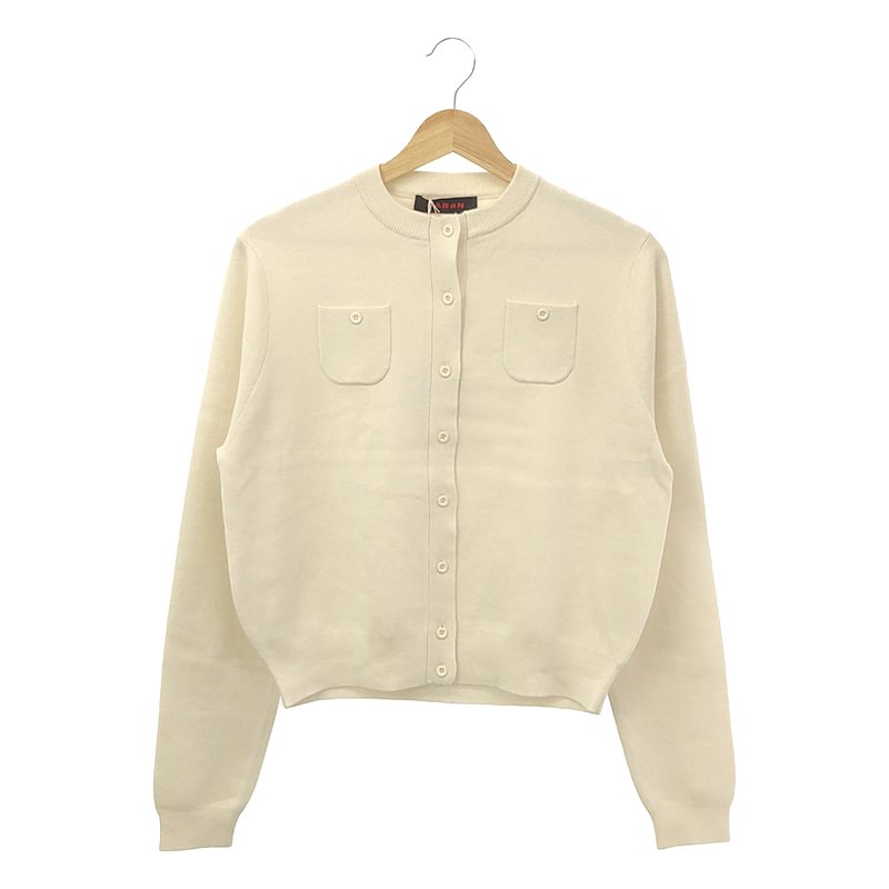 【美品】 CABaN / キャバン | コットンカシミヤ クルーネックカーディガン | S | ホワイト | レディースのサムネイル