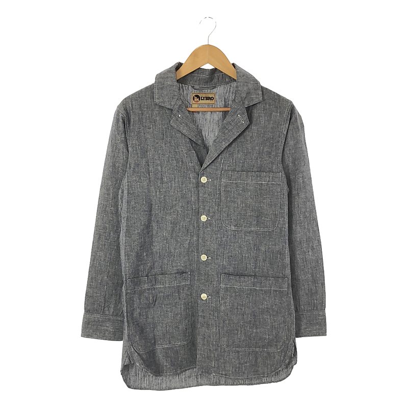 NIGEL CABOURN LYBRO / iCWFP[{Cu | CHAMBRAY DENIM BIG JACKET Vu[fj rbOWPbg VbvR[g | 44 | CfBS | Y