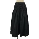 【夏SALE10%OFF 7/20(日)?31日(木)まで】【新品】 IENA / イエナ | 2024SS | ギャザーデザインタフタスカート | 38 | ブラック | レディース