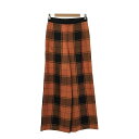 【在庫一掃SALE】LE PHIL / ルフィル | 2020SS | シルク チェック イージーパンツ | 1 | オレンジ | レディース