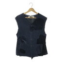 【新品】 OLUBIYI THOMAS / オルヴィトーマス | 2022AW | patched cotton velvet corduroy vest パッ...