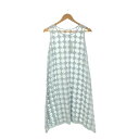 mina perhonen ミナペルホネン pallo embroidery ノースリーブワンピース レディース ワンピース・ドレス ロング丈スカート ライトブルー 古着