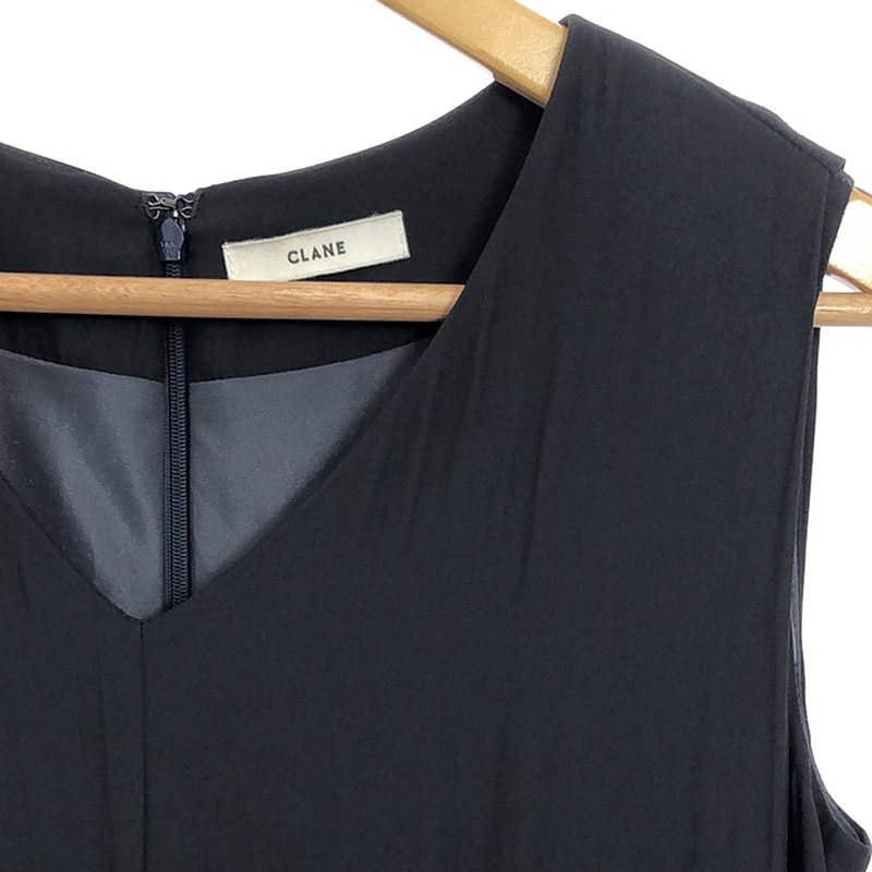 KLD 楽天市場店のCLANE / クラネ | WIDE TUCK ALL IN ONE ワイドタック オールインワン サロペット | 1 | ネイビー | レディース｜アングル2