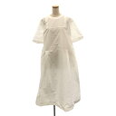 mina perhonen ミナペルホネン malmi Half sleeve Dress ハーフスリーブワンピース レディース ワンピース・ドレス ロング丈スカート ホワイト 古着