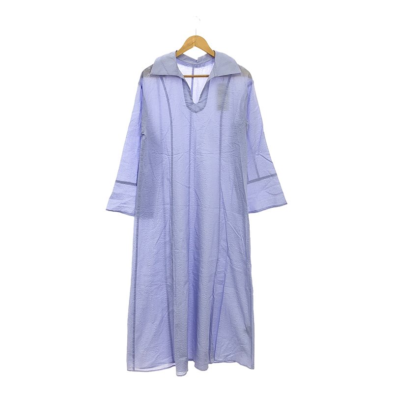 【美品】 EMMEL REFINES / エメルリファインズ | コットン ロングシャツ ドレス ワンピース | M | LILAC | レディース