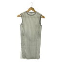 【夏物売切SALE10%OFF〜8/31(日)まで】IRENE / アイレネ | バックベルト サイドスリット ノースリーブ リブニット | 36 | グレー | レディース