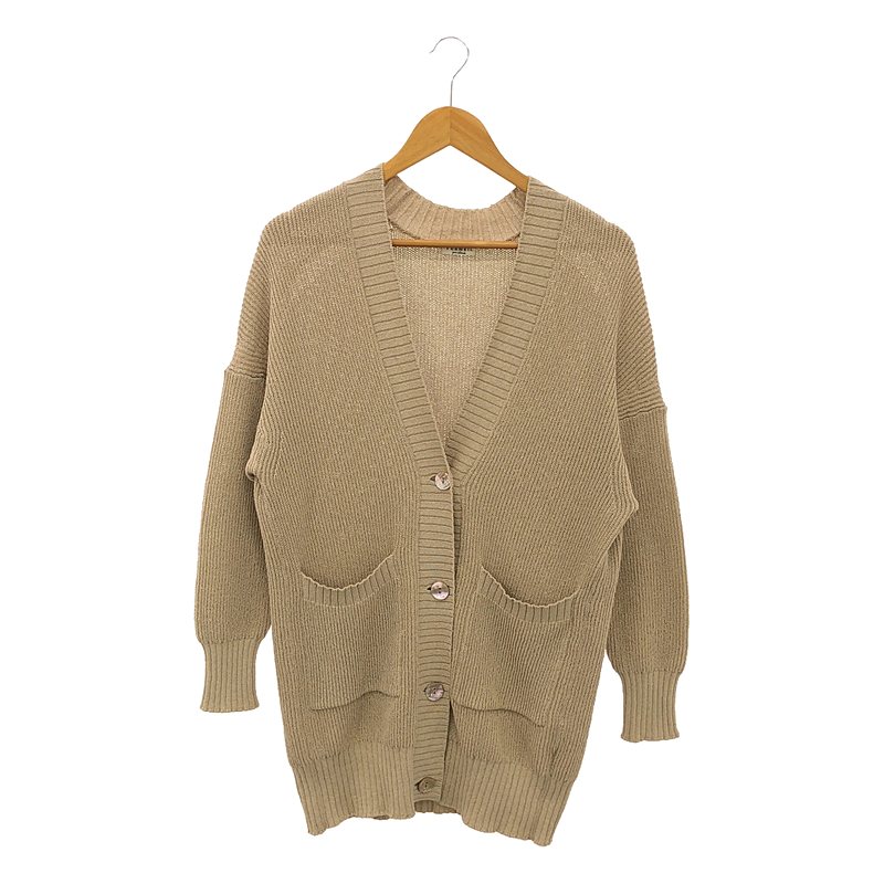 VERMEIL par iena / ヴェルメイユパーイエナ | 2022SS | FRIZZE 和紙ミックス 片畔カーディガン | F | ベージュ | レディース商品詳細情報ブランドVERMEIL par iena / ヴェルメイユパー...