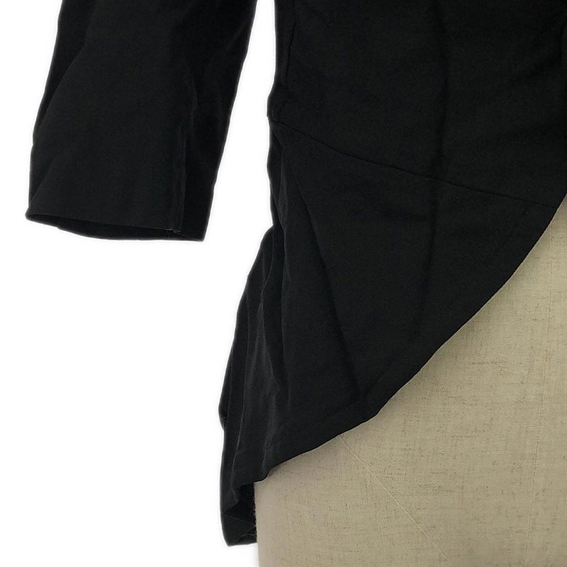 BLACK COMME des GARCONS / ブラックコムデギャルソン | 2009AW | ポリエステル 製品染め 変形 シングルブレスト ジャケット | XS | ブラック | レディース