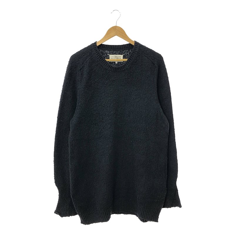 Maison Margiela / メゾンマルジェラ | 2022AW | ピリング加工 クルーネック オーバー ニット セーター | M | ブラック | レディースのサムネイル