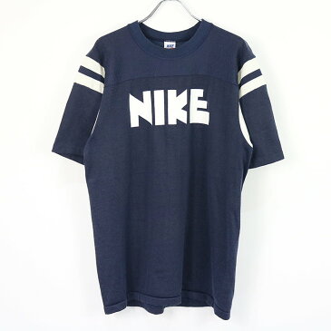 NIKE / ナイキ | 1970s | オレンジタグ ゴツナイキ フットボールTシャツ | ネイビー | メンズ