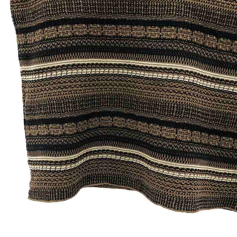 【美品】 PROTAGONISTA / プロタゴニスタ | ボーダー ニットタンクトップ | F | ブラウン/ブラック | レディース