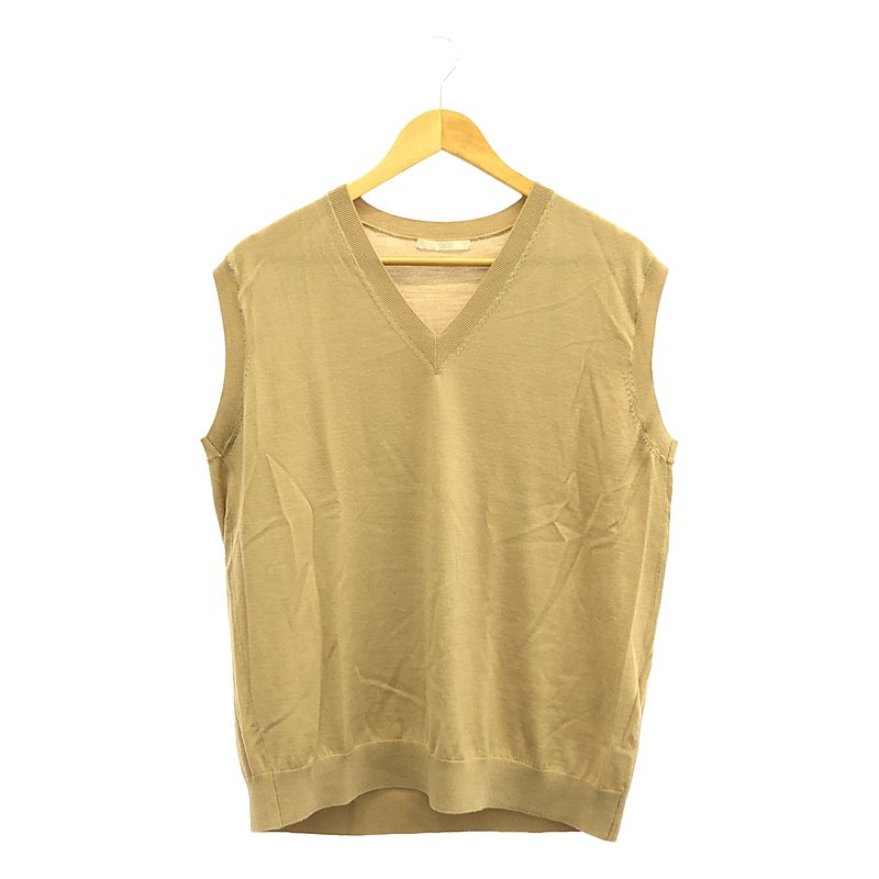 【夏SALE10%OFF 7/20(日)〜31日(木)まで】Plage / プラージュ | 2023AW | Fine Gauge ベスト | フリー | ベージュ | レディース