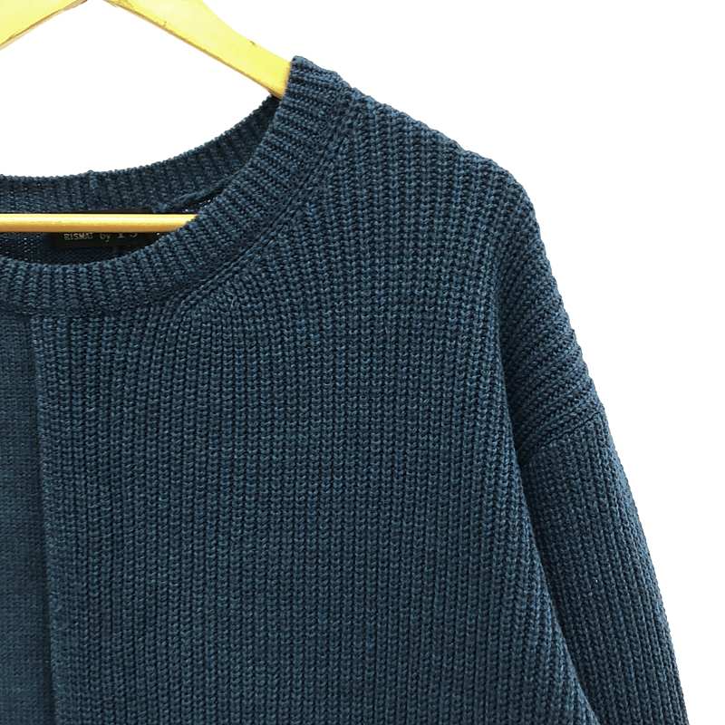 【美品】 RISMAT by Y’s / リスマットバイワイズ | アシンメトリー ニット ワンピース | 2 | ネイビー | レディース