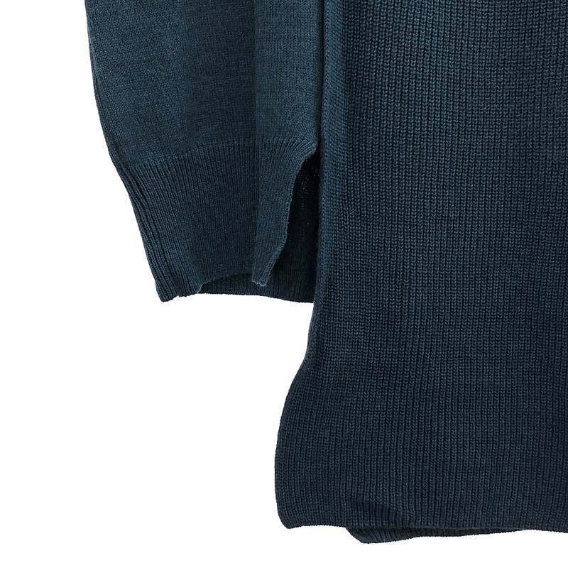【美品】 RISMAT by Y’s / リスマットバイワイズ | アシンメトリー ニット ワンピース | 2 | ネイビー | レディース