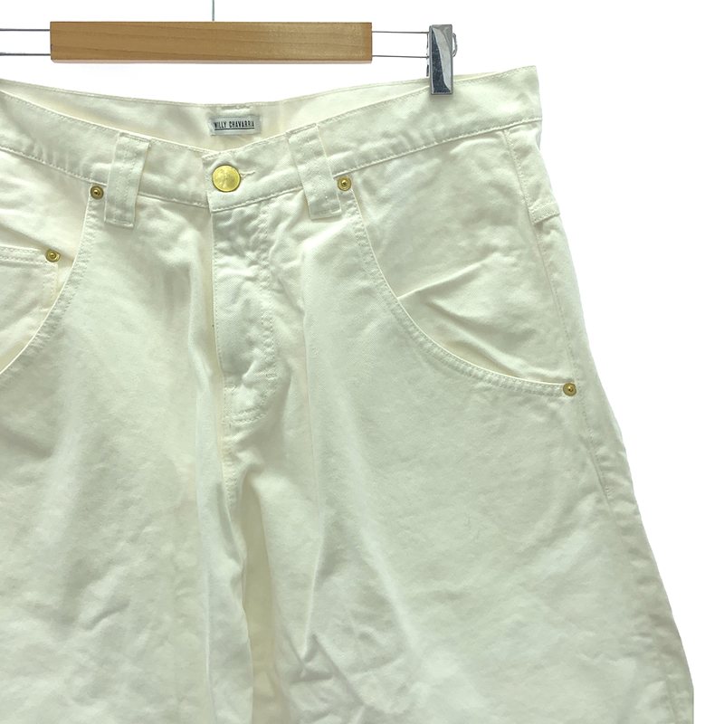 【新品】 WILLY CHAVARRIA / ウィリーチャバリア | ワイド デニムパンツ | S | ホワイト | メンズ