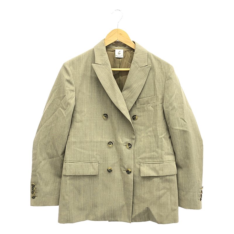 6(ROKU) / ロク | DOUBLE PEAKED LAPEL JACKET ジャケット | 36 | ベージュ | レディース