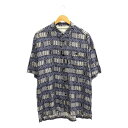 White Mountaineering / ホワイトマウンテニアリング | 2022SS | GEOMETRIC S/S WIDE SHIRT ジオメトリックプリント 総柄 半袖 ワイドシャツ | 3 | ブルー | メンズ(4)