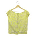 mina perhonen ミナペルホネン sprout ノースリーブカットソー レディース トップス シャツ ノースリーブ イエロー/グレー 古着