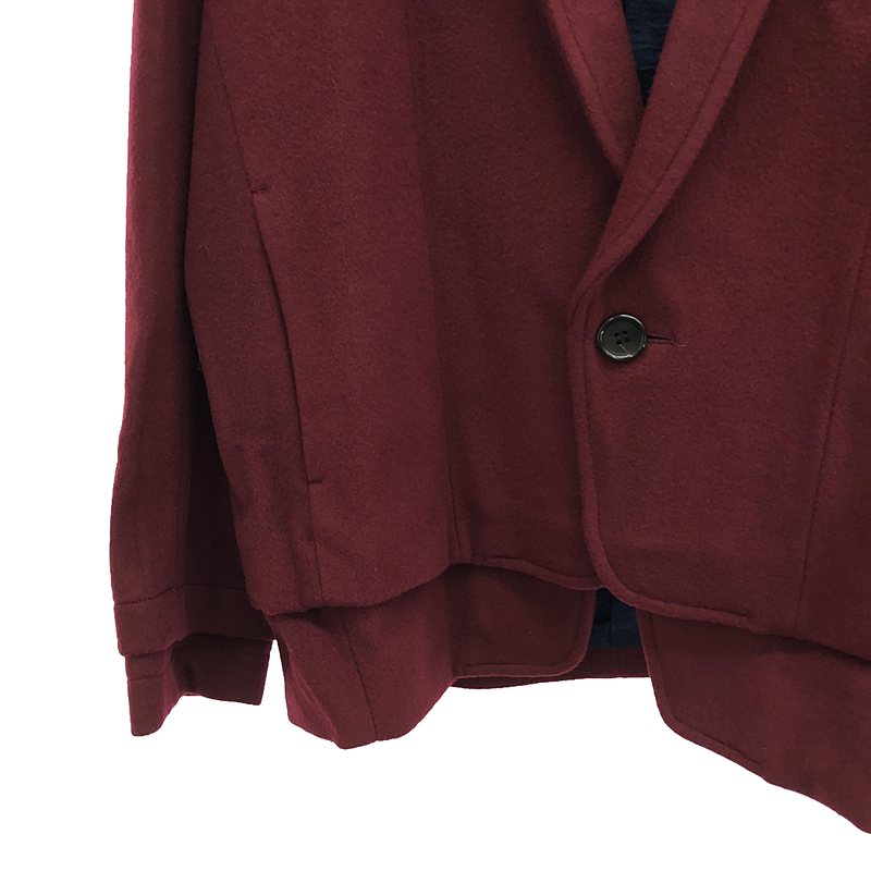 【新品】 prasthana / プラスターナ | 残響 shawl collar jacket | M | バーガンディ | メンズ