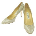 JIMMY CHOO / ジミーチュウ | 247 GILBERT GLITTER FABRIC ギルバート グリッター パンプス | 36.5 | シルバー | レディース(4)