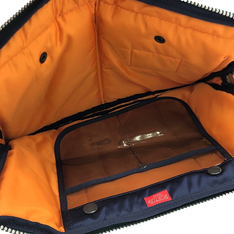 【美品】 sacai / サカイ | × PORTER / ポーター 異素材 ファー切替 クラッチバッグ | ネイビー/ブラック | メンズ