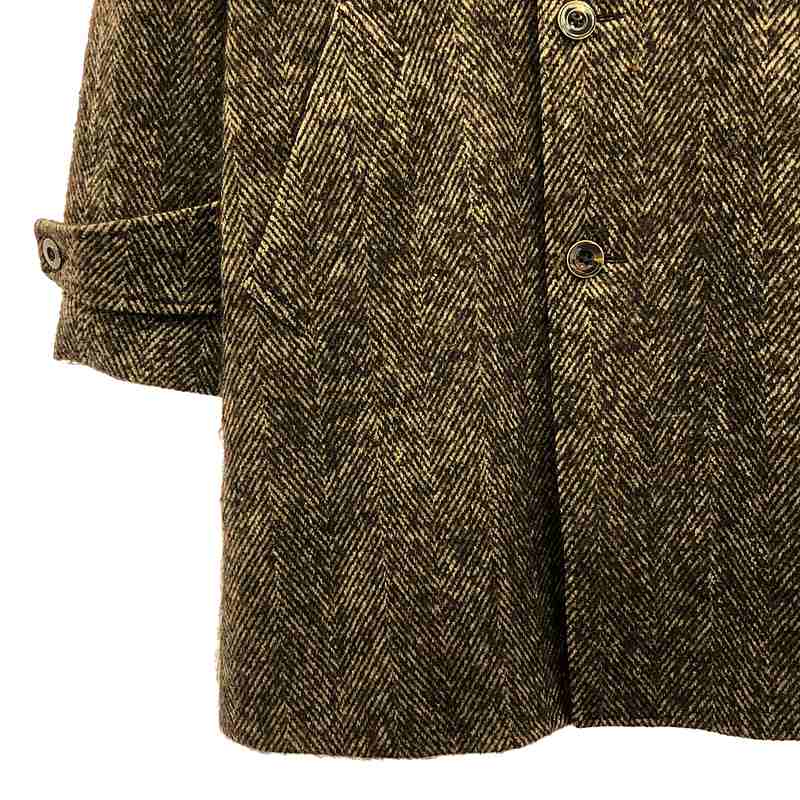 RING JACKET / リングジャケット | RJ / シルク ヘリンボーン チェスターコート | 42 | ブラウン | メンズ