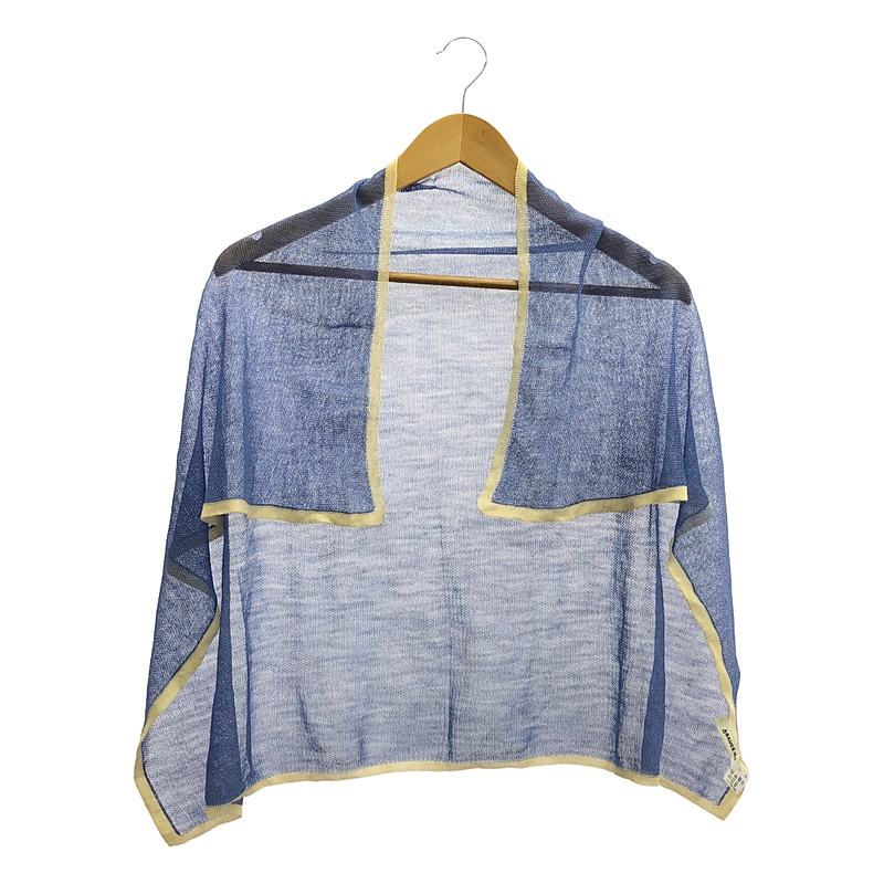 ASAUCE MELER / アソース メレ | ラミー バイカラーストール | ブルー/オフホワイト