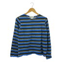 COMME des GARCONS COMME des GARCONS / コムコム | ウール ボーダー プルオーバーニット | M | ブルー/ブラック/グレー | レディース