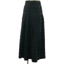 【美品】 MADISON BLUE / マディソンブルー | 2022SS | GATHER LONG SKIRT / ツイード 装飾 ギャザー スリット スカ...