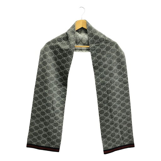 GUCCI / グッチ | GG柄 総柄 ウール マフラー | レッド/ネイビー/グレー | レディース GUCCI / グッチ | GG柄 総柄 ウール マフラー | レッド/ネイビー/グレー | レディース