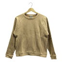 BASErange / ベースレンジ | リブ クルーネック カットソー | XS | ベージュ | レディース