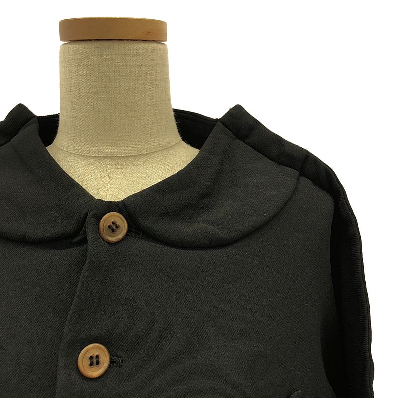 COMME des GARCONS / コムデギャルソン | 2012AW | ポリエステル 縮絨 丸襟 インサイドアウト シングルジャケット | M | ブラック | レディース