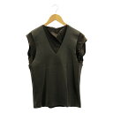 【美品】 Tomoumi Ono / トモウミオノ | レザー サイドジップ プルオーバー ベスト / インナー付き | 40 | ダークブラウン | レディース(4)