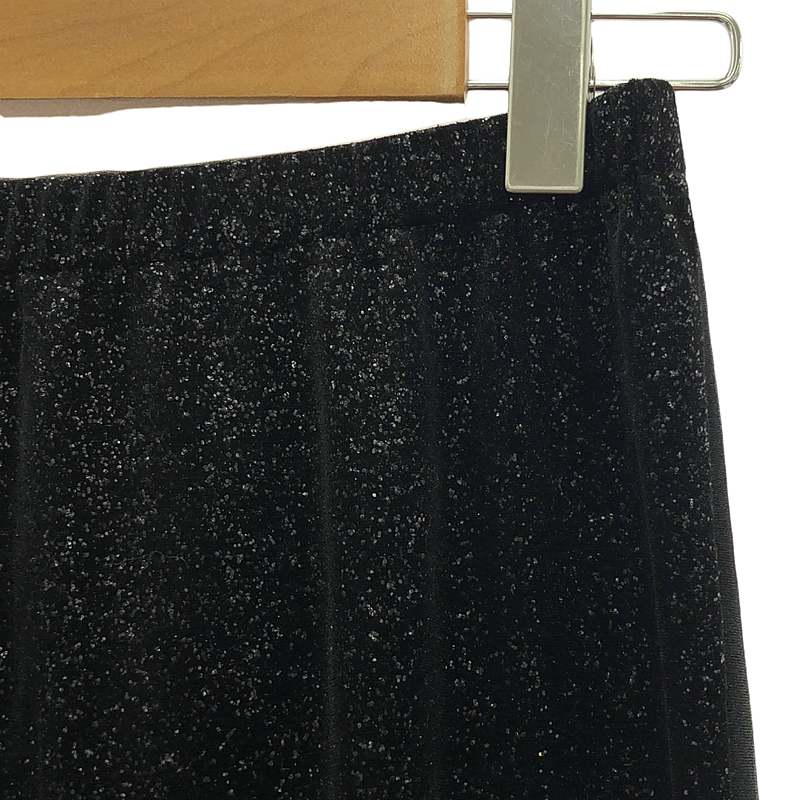 【クリアランスSALE最大15%OFF〜8/17(日)まで】JUNYA WATANABE COMME des GARCONS / ジュンヤワタナベ | ポリエステル グリッター レギンス イージーパンツ | ブラック | レディース