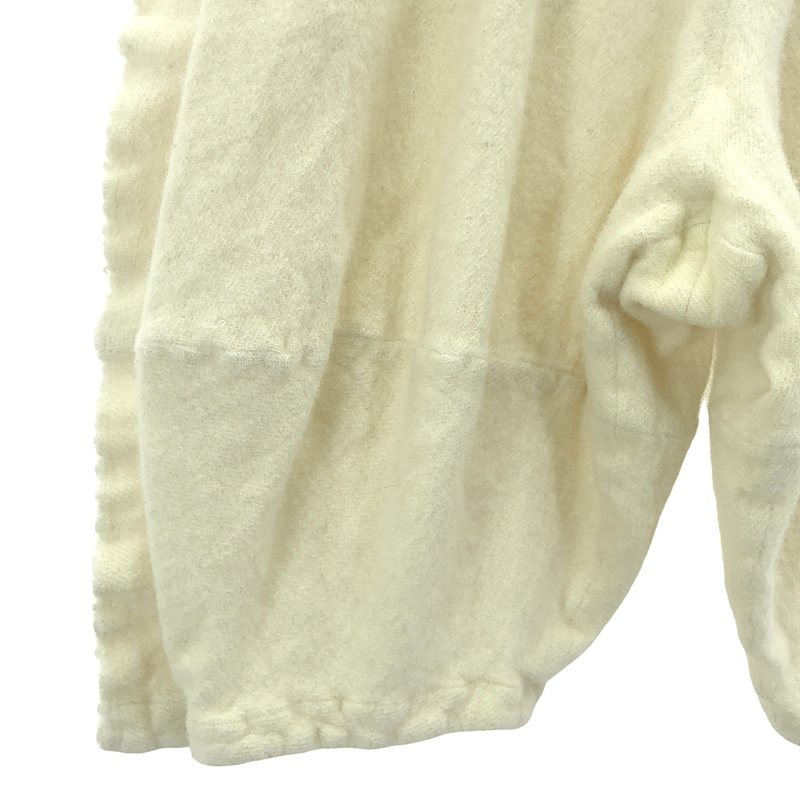 【美品】 COMME des GARCONS HOMME PLUS / コムデギャルソンオムプリュス | 2024AW | ウール 縮絨 変形 インサイドアウト タック バルーン ワイド ショートパンツ | M | オフホワイト系 | メンズ
