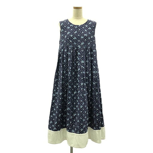 COMME des GARCONS COMME des GARCONS / コムコム | 2022SS | 花柄 異素材切替え ノースリーブ ワンピース | S | ブルー/ホワイト | レディース COMME des GARCONS COMME des GARCONS / コムコム | 2022SS | 花柄 異素材切替え ノースリーブ ワンピース | S | ブルー/ホワイト | レディース