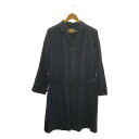 ?NIGEL CABOURN / ナイジェルケーボン | ベルテッド リネンコート | 8 | ネイビー | レディース